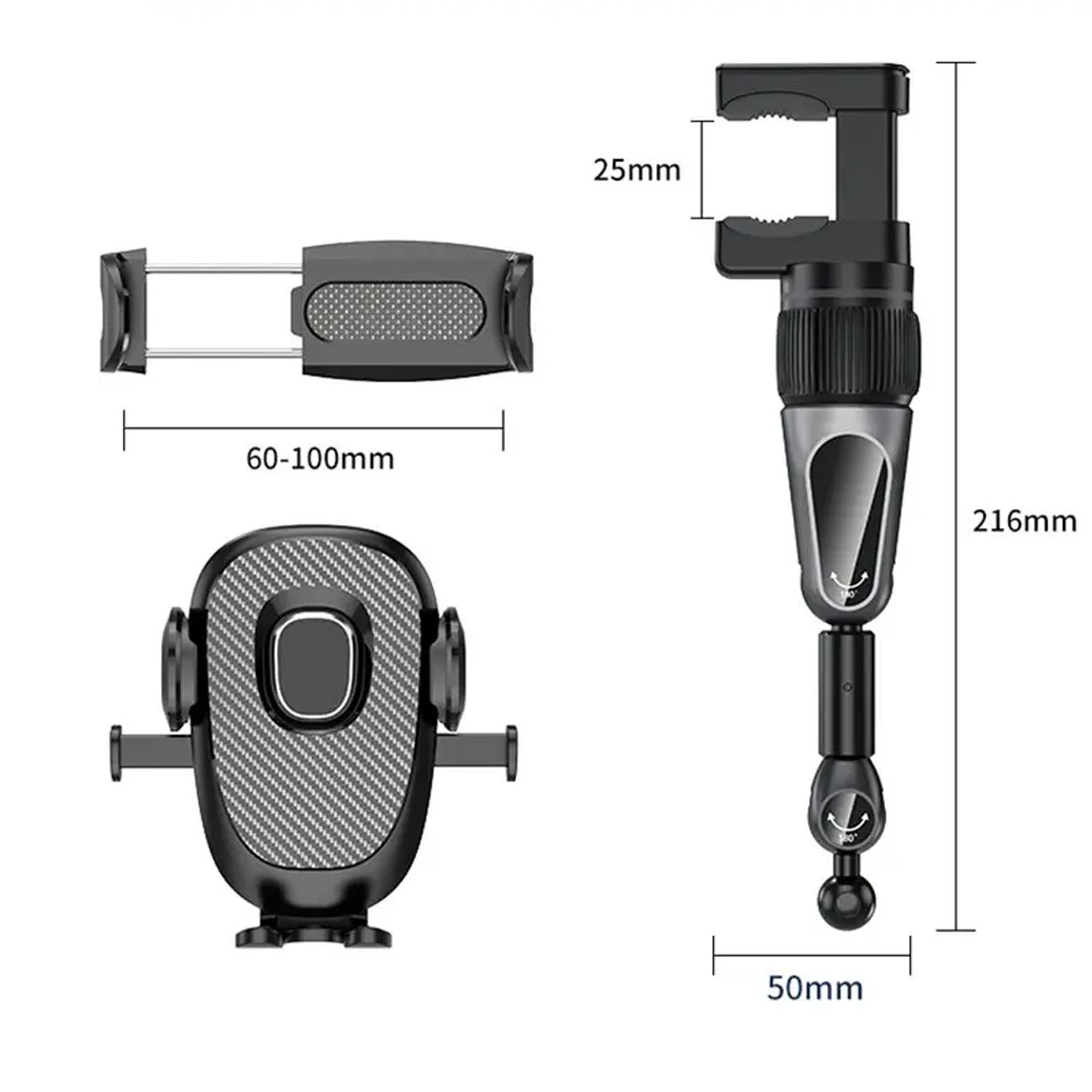 Miniatura 7 de Soporte Celular Carro Espejo S802